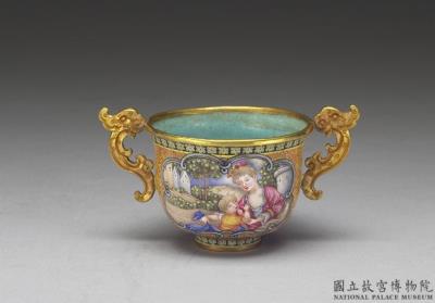 图片[2]-Gold cup with painted enamel decor, Qing dynasty, Qianlong reign (1736-1795)-China Archive